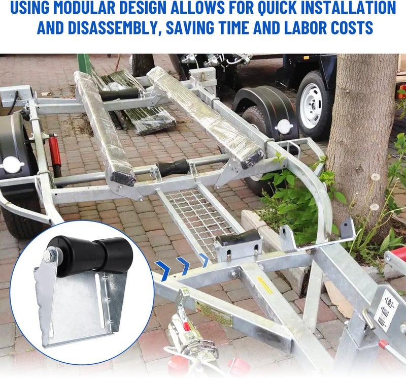 Venussar Boat Trailer Rollers with Brackets 8" 10" 12" Keel Roller Assembly Kit for Boat Trailer - Image 2